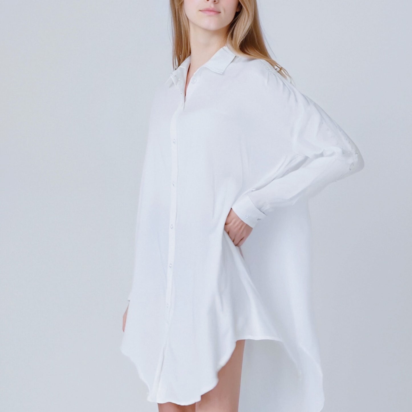 Luna Silk – Sexy Shirt-Style Satin Sleepwear