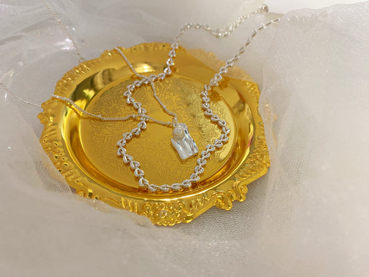 Refined Silver Layered Necklace – Dual Chains for Elevated Style