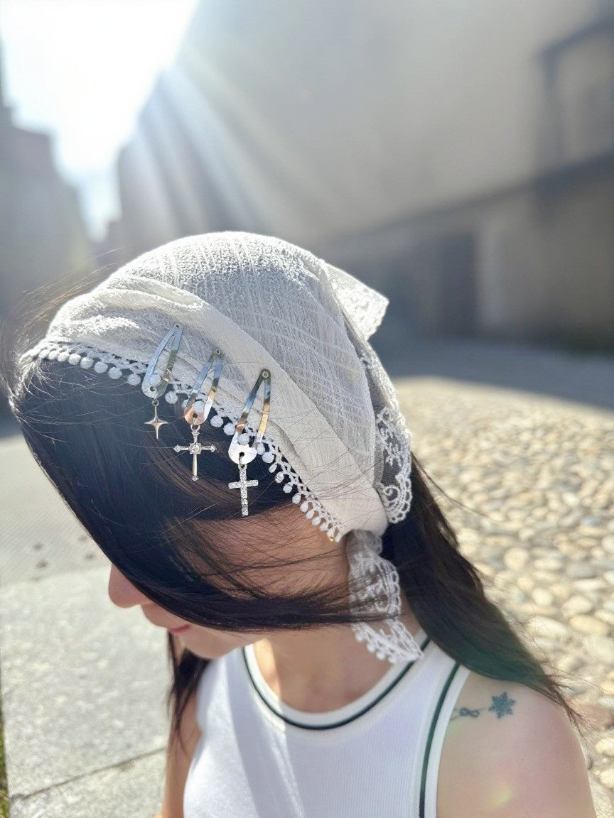 Chic Metal Hair Clip Set – Cross & Star Shaped Hair Accessories for Women, Trendy Punk Hair Barrettes (3 Pieces)