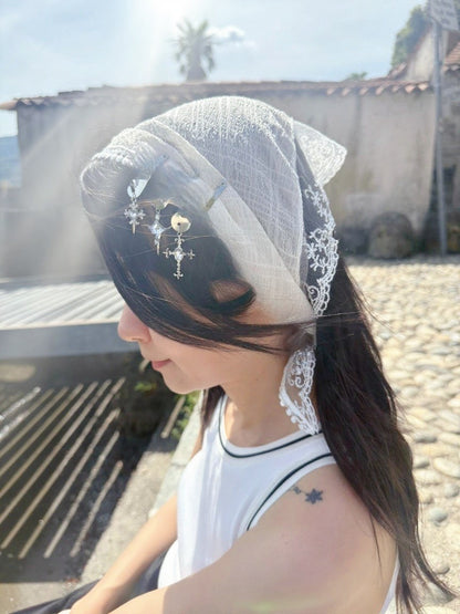 Metal Hair Clip Set – Cross, Star & Crystal Design | Minimalist Fashion Hair Accessories for Women