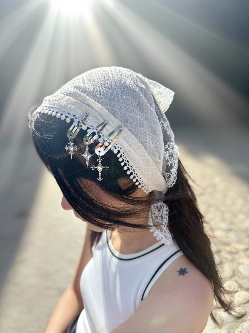 Metal Hair Clip Set – Cross, Star & Crystal Design | Minimalist Fashion Hair Accessories for Women