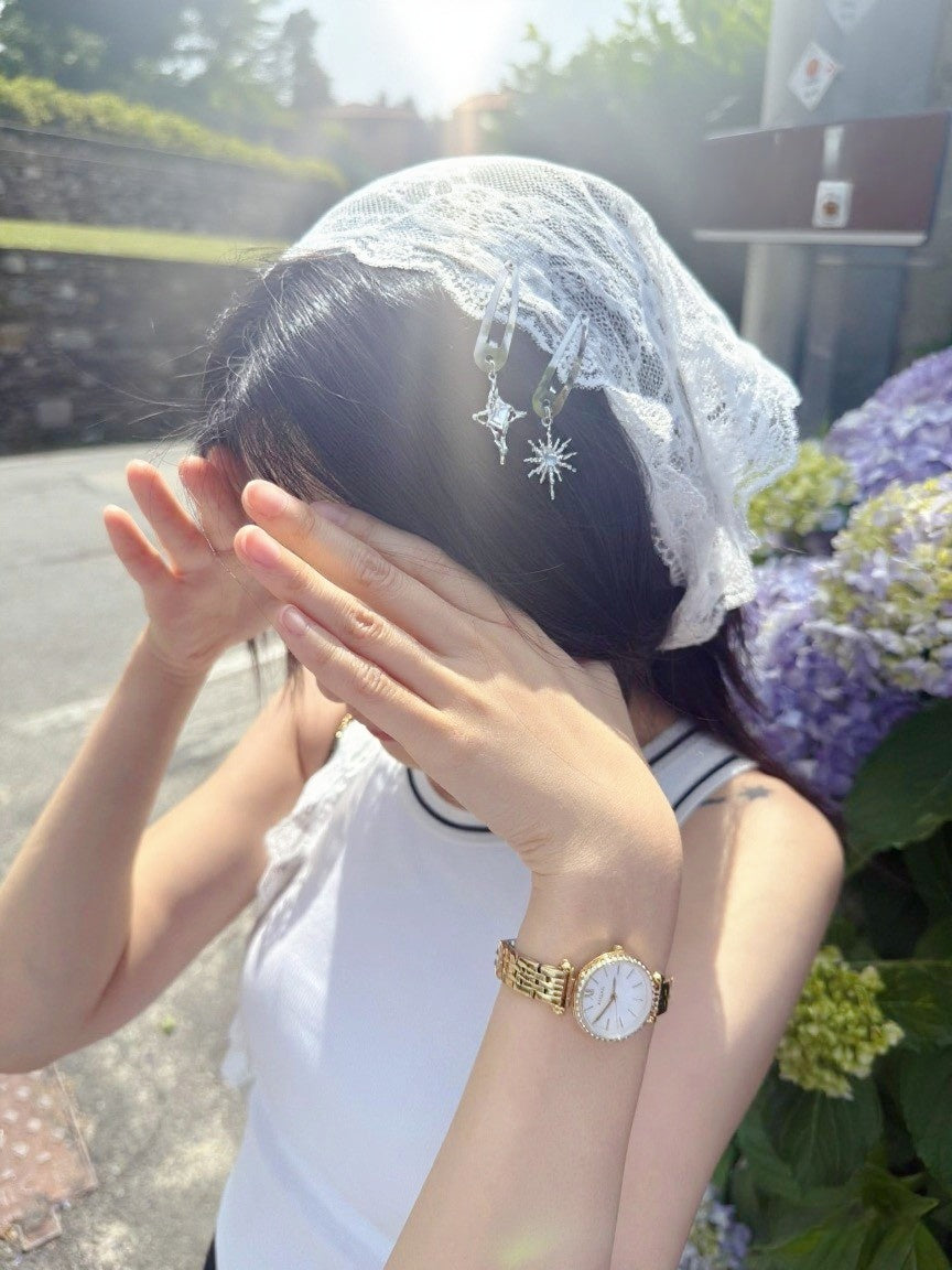 Sun & Star Metal Hair Clip Set – Minimalist Gold Hair Accessories for Women, Everyday Fashion Barrettes