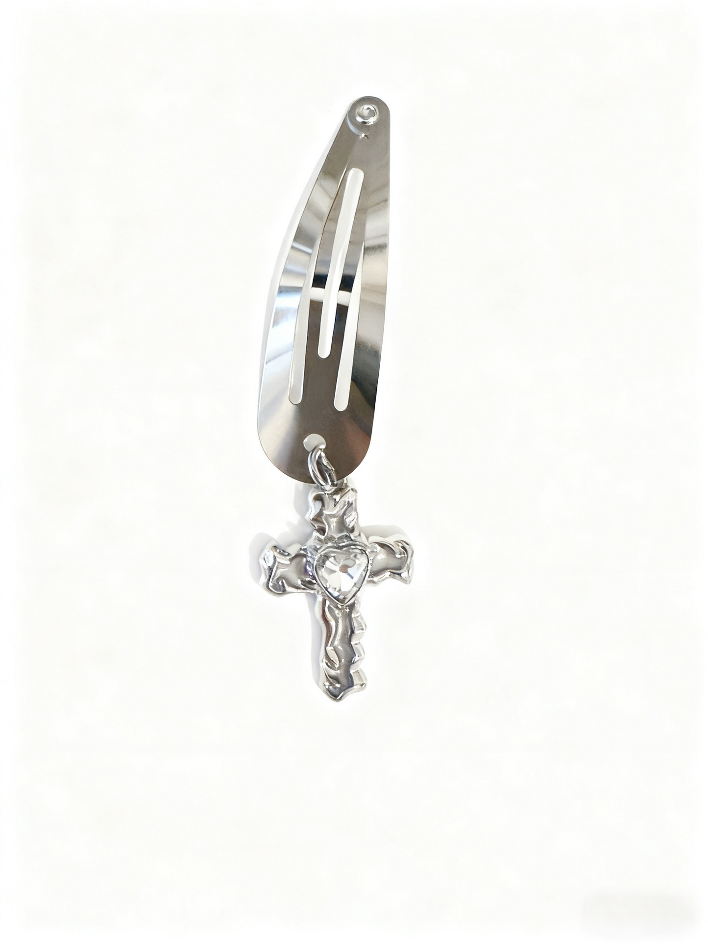 Trendy Cross Metal Hair Clip Set – Pink & White Hair Accessories for Women | Everyday Fashion Barrettes