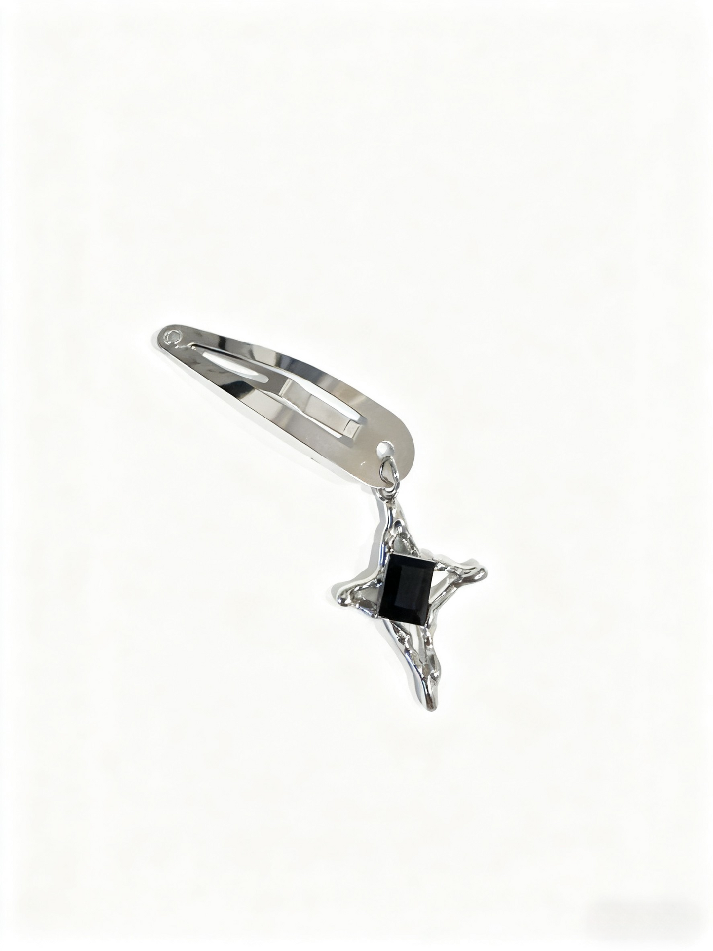 Gothic Metal Hair Clip Set – Red Rhinestone Snake & Black Star Hair Accessories for Women | Vintage Punk Hairpins