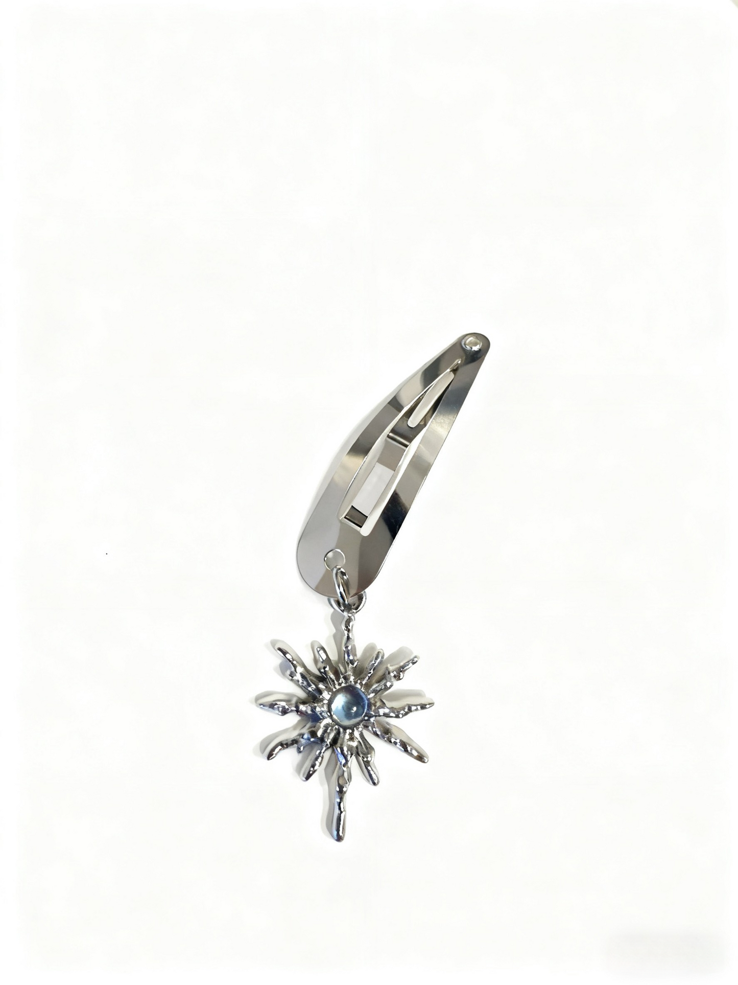 Sun & Star Metal Hair Clip Set – Minimalist Gold Hair Accessories for Women, Everyday Fashion Barrettes