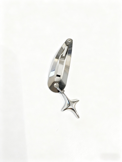 Chic Metal Hair Clip Set – Cross & Star Shaped Hair Accessories for Women, Trendy Punk Hair Barrettes (3 Pieces)