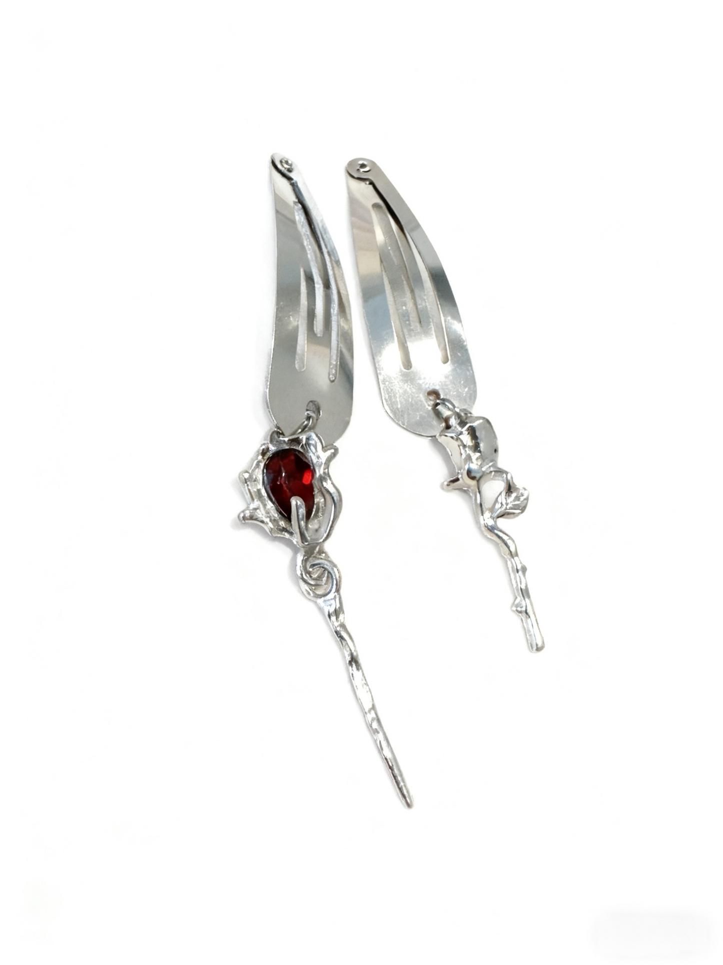 Vintage Metal Rose Hair Clip Set – Retro Rose & Flower Branch Hair Accessories for Women