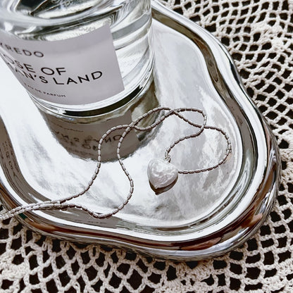Serene Heart Pearl Necklace